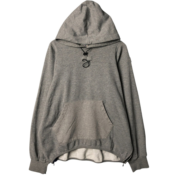 90s-00'S Adidas sweatshirt pullover hoodie, men's size XL cotton gray type Vintage Second Hand