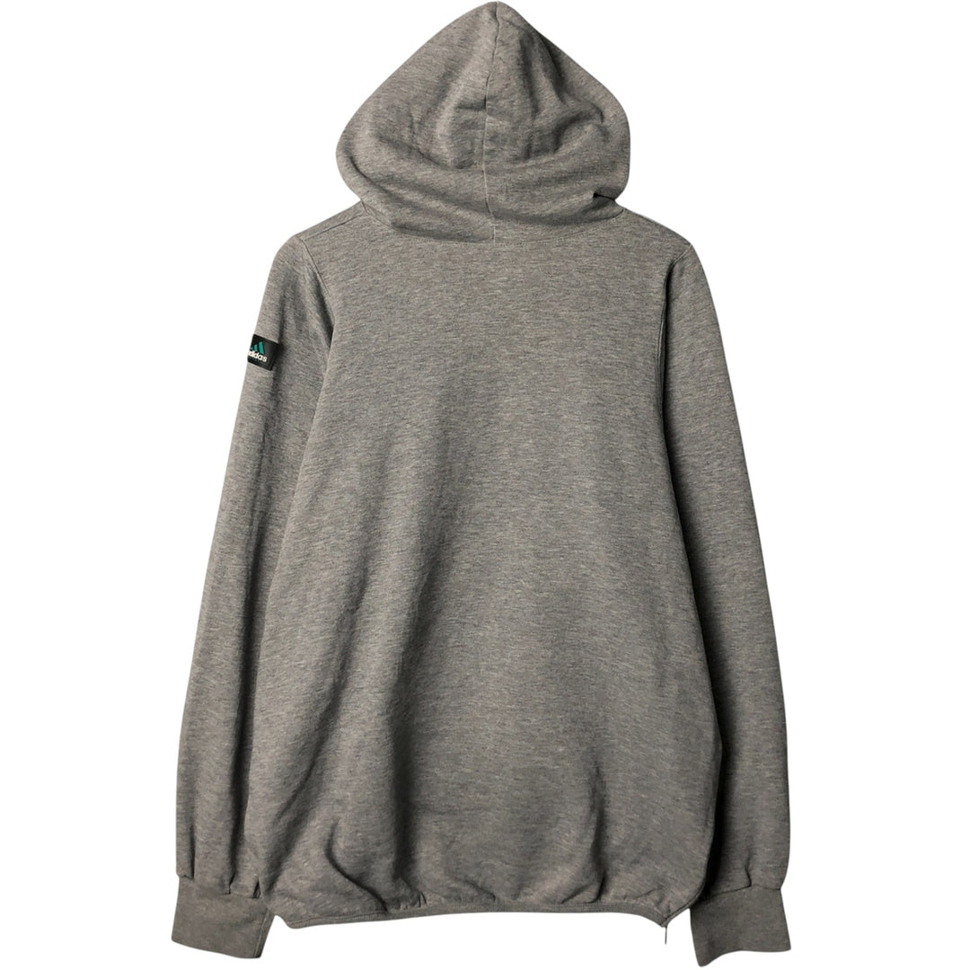 90s-00'S Adidas sweatshirt pullover hoodie, men's size XL cotton gray type Vintage Second Hand