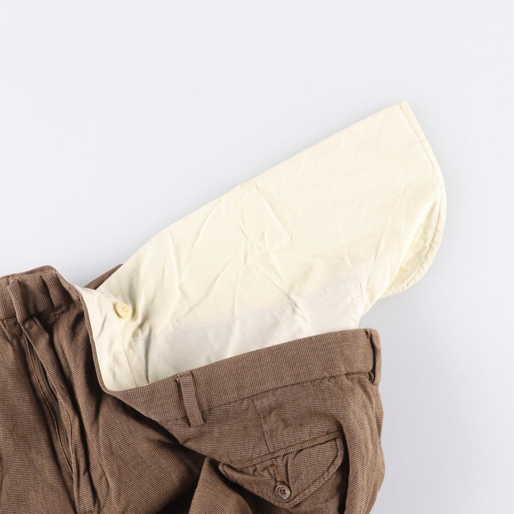 Ralph Lauren POLO by Ralph Lauren Men's Two-Pleated Cotton Slacks, Size W30 cotton brown type Vintage Second Hand