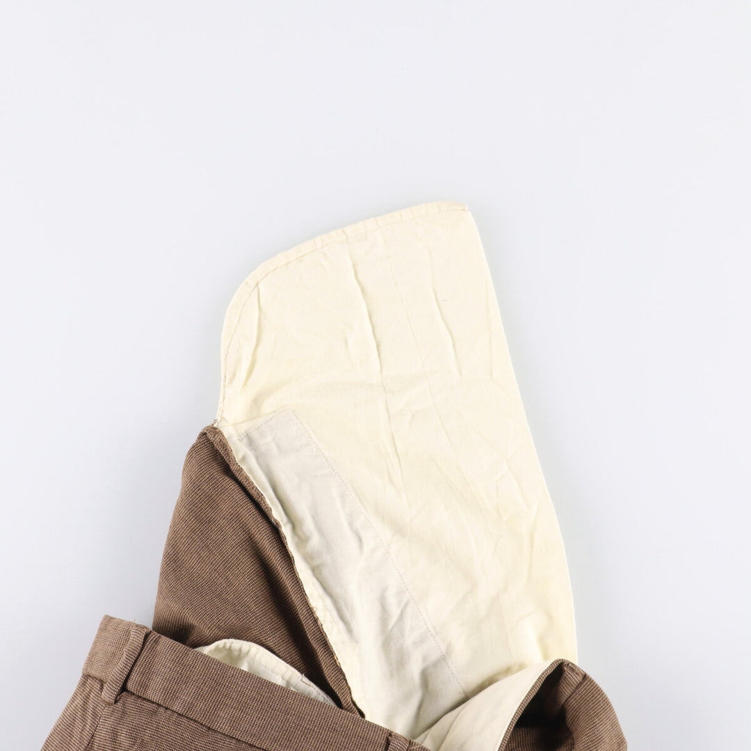 Ralph Lauren POLO by Ralph Lauren Men's Two-Pleated Cotton Slacks, Size W30 cotton brown type Vintage Second Hand