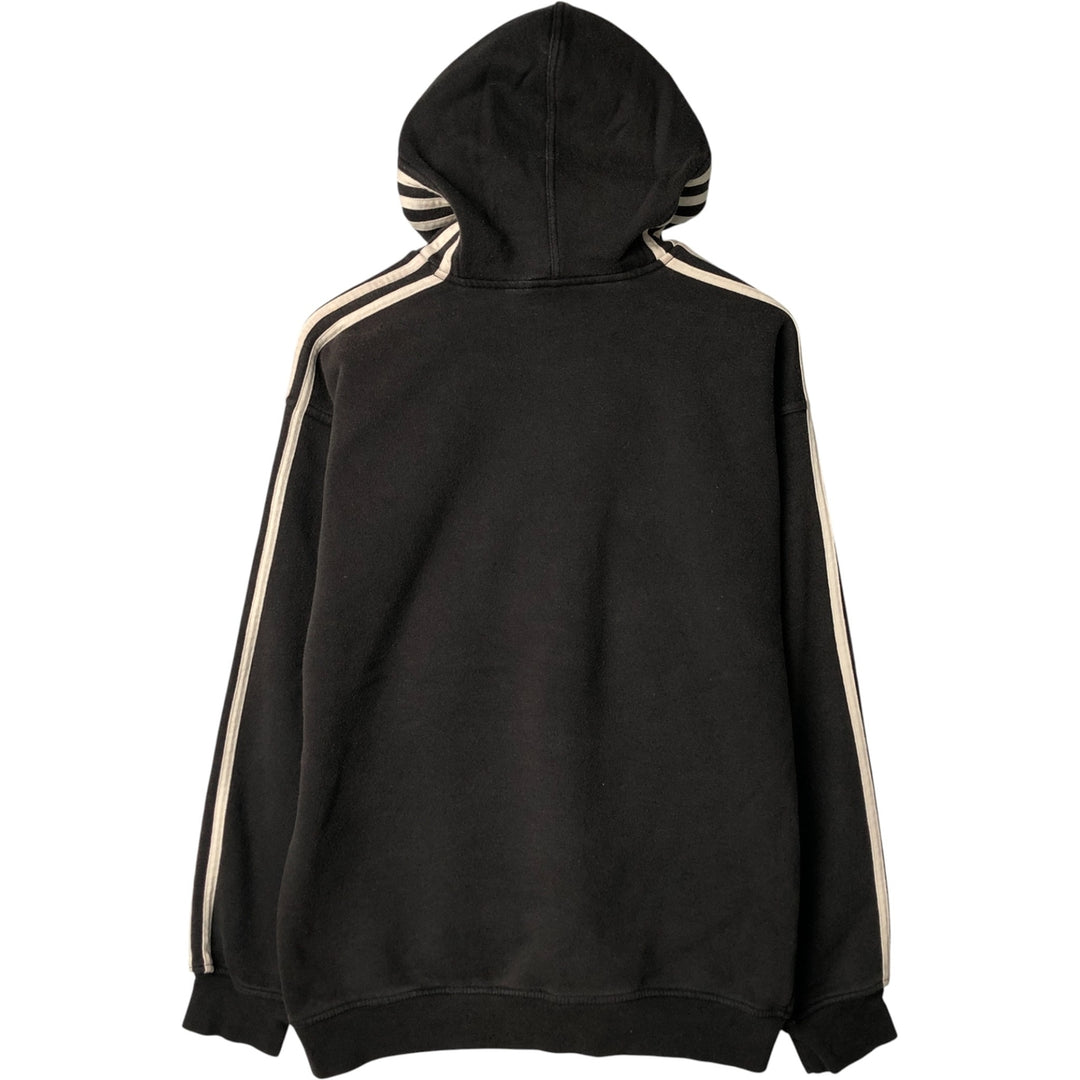 2000'S Adidas high-neck sweatshirt pullover hoodie, men's size M cotton black type Vintage Second Hand
