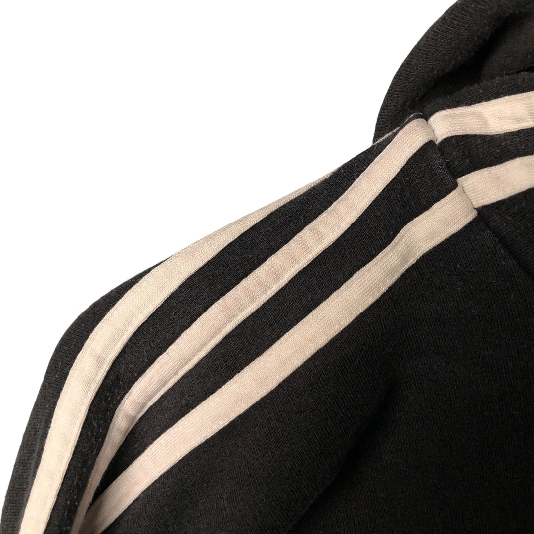 2000'S Adidas high-neck sweatshirt pullover hoodie, men's size M cotton black type Vintage Second Hand