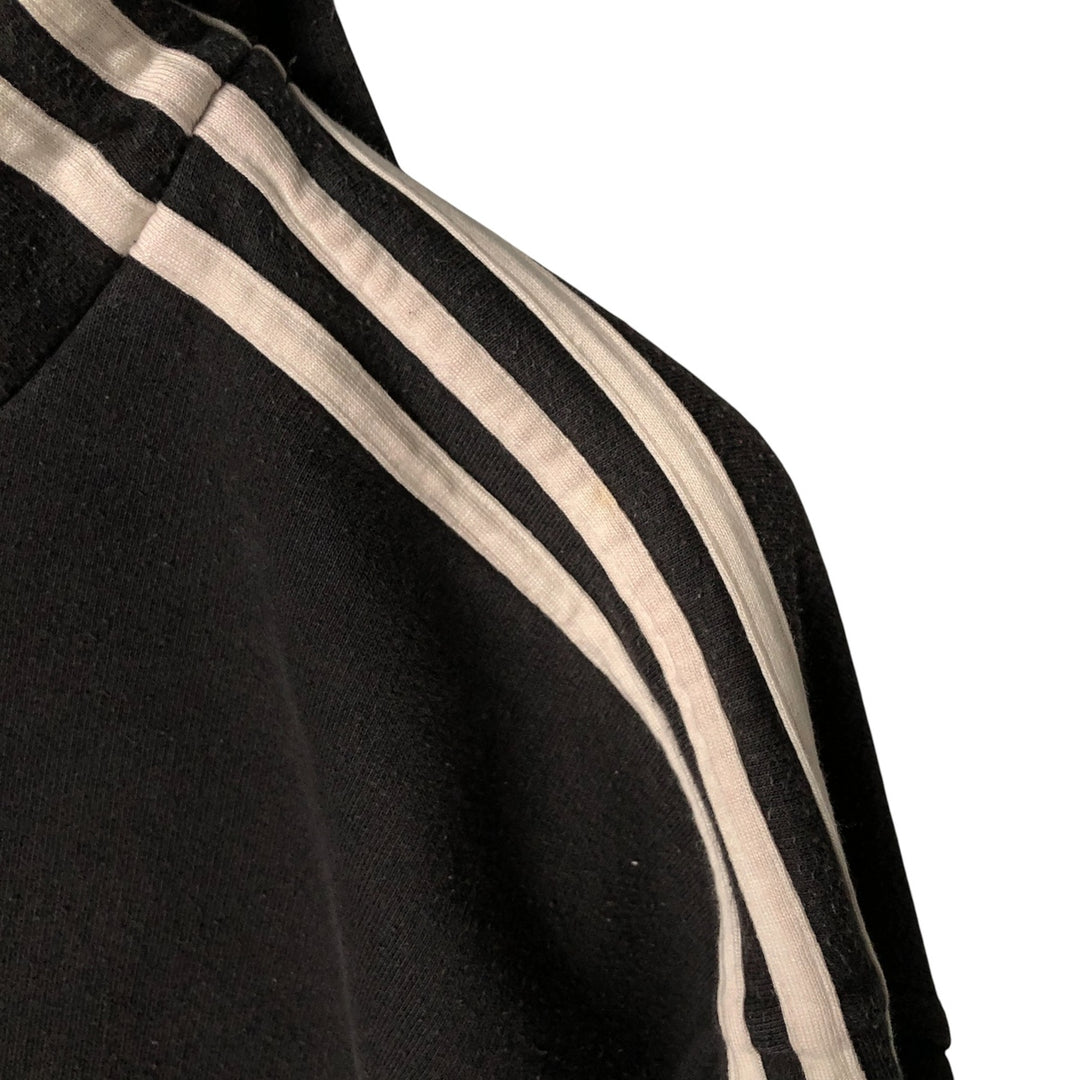2000'S Adidas high-neck sweatshirt pullover hoodie, men's size M cotton black type Vintage Second Hand