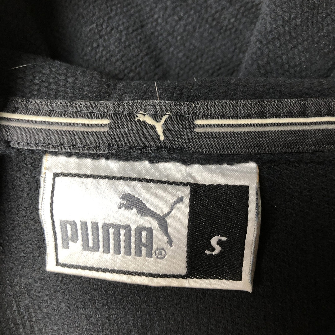 2000'S PUMA Sweatshirt Pullover Hoodie, Made in the UK, Men's Size Small cotton black type Vintage Second Hand