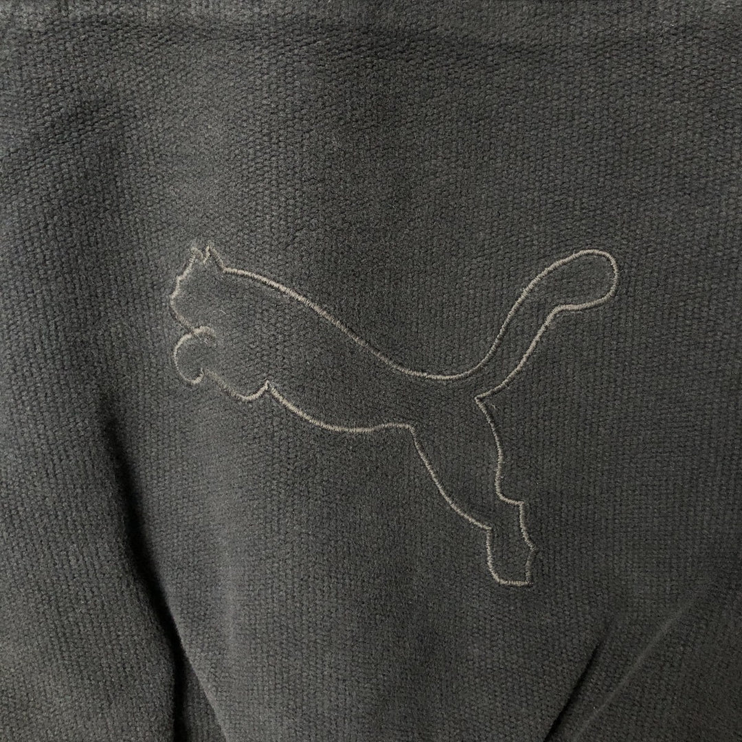 2000'S PUMA Sweatshirt Pullover Hoodie, Made in the UK, Men's Size Small cotton black type Vintage Second Hand