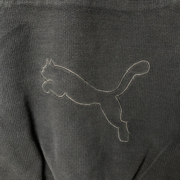 2000'S PUMA Sweatshirt Pullover Hoodie, Made in the UK, Men's Size Small cotton black type Vintage Second Hand