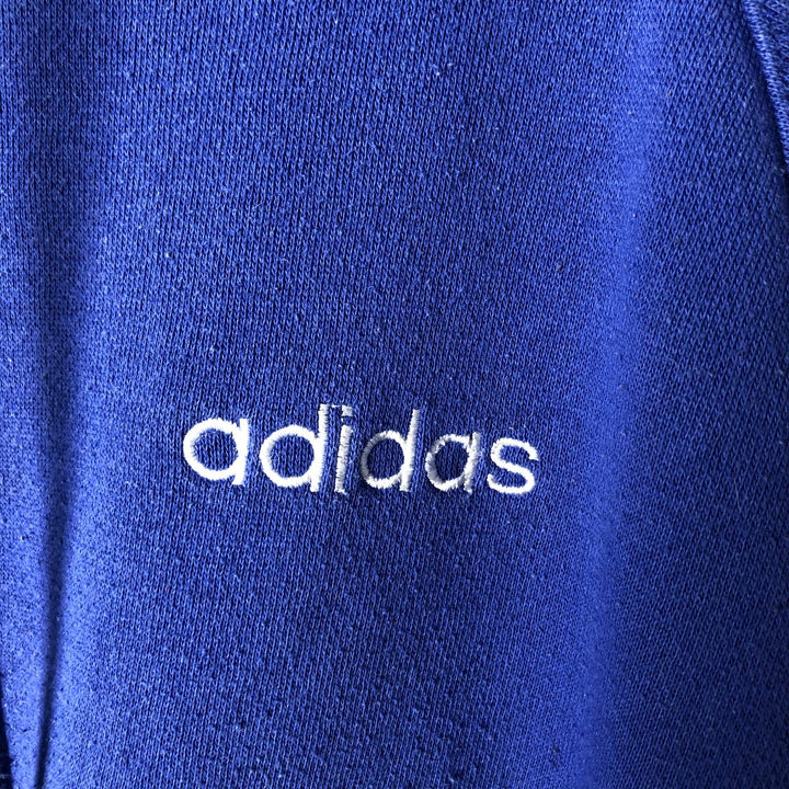 Vintage 80s-90'S Adidas pullover sweatshirt, size M, men's cotton blue type Vintage Second Hand