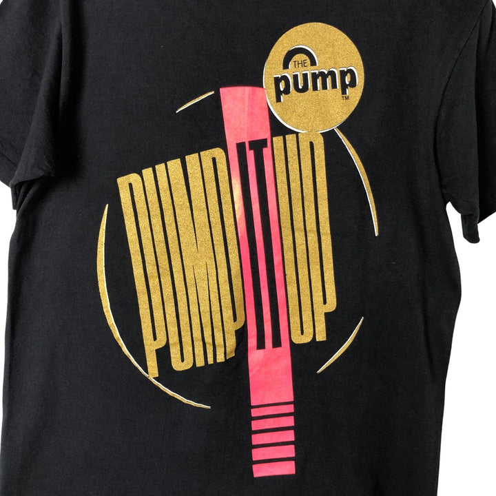 80'S Reebok Printed T-Shirt, Made in USA, Men's Size Medium cotton black type Vintage Second Hand