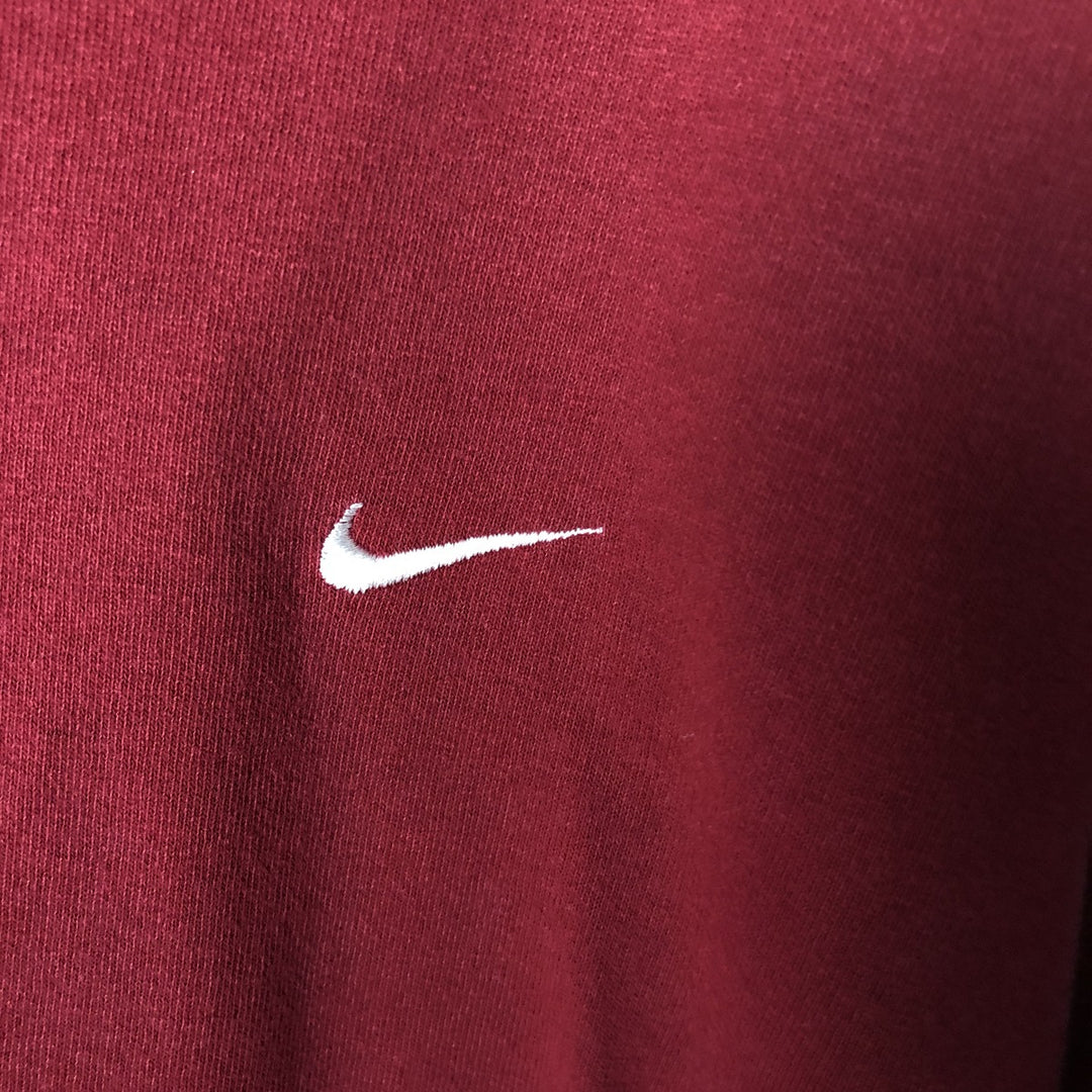 00'S Nike One Point Logo T-shirt Men's XL cotton red type reddish brown Vintage Second Hand