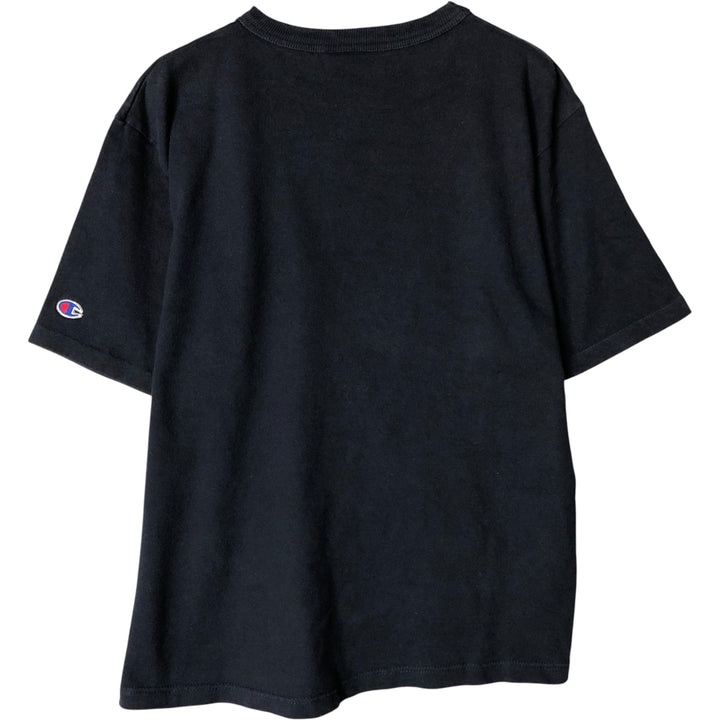 Vintage 90'S Champion college t-shirt, made in the USA, size M, men's cotton navy blue type Vintage Second Hand