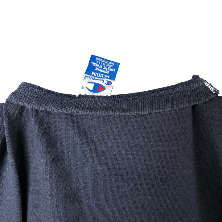 Vintage 90'S Champion college t-shirt, made in the USA, size M, men's cotton navy blue type Vintage Second Hand
