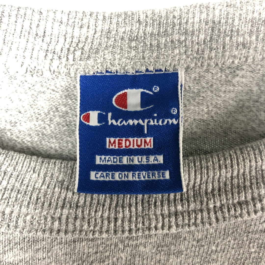 Vintage 90'S Champion printed T-shirt, Made in USA, Men's Medium cotton gray type Vintage Second Hand
