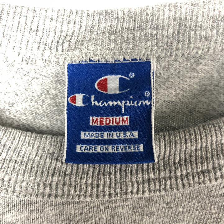 Vintage 90'S Champion printed T-shirt, Made in USA, Men's Medium cotton gray type Vintage Second Hand
