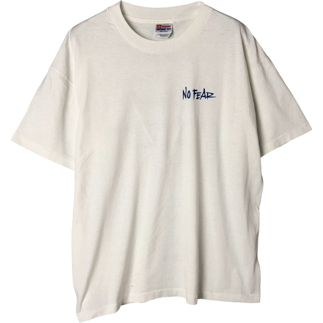 90'S Hanes HEAVYWEIGHT 50 cotton white type Vintage Second Hand