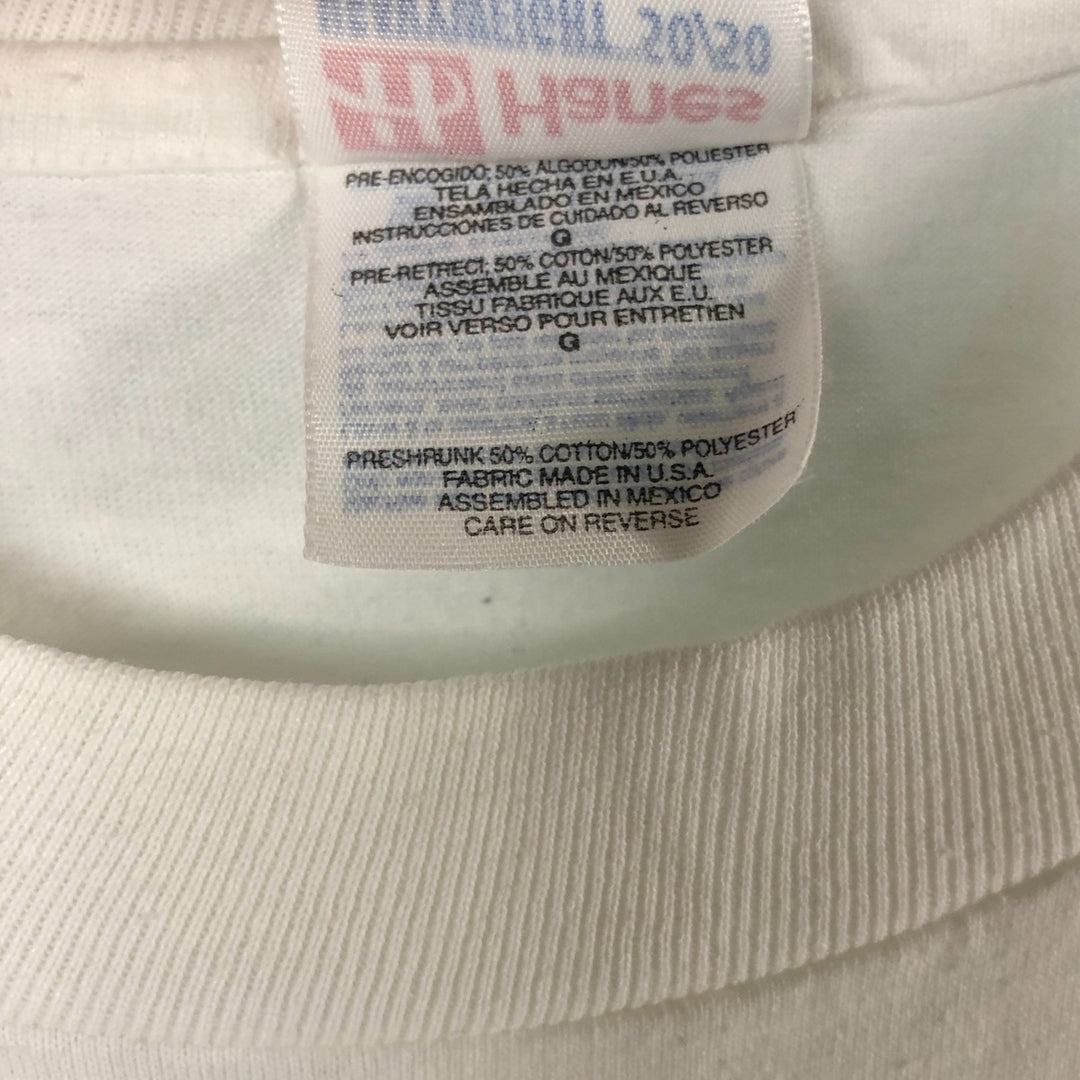 90'S Hanes HEAVYWEIGHT 50 cotton white type Vintage Second Hand