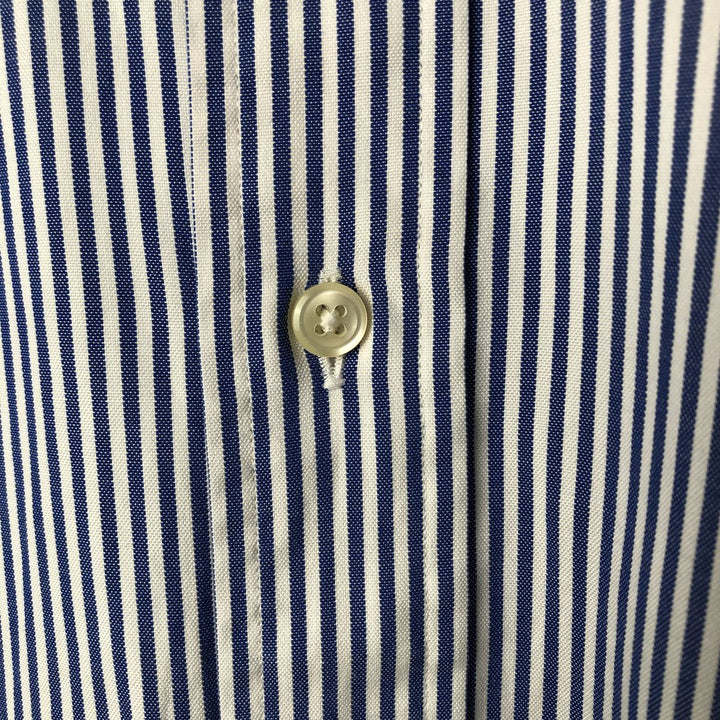 Ralph Lauren Classic Fit Long Sleeve Button Down Striped Shirt, Men's Size L cotton white type Vintage Second Hand