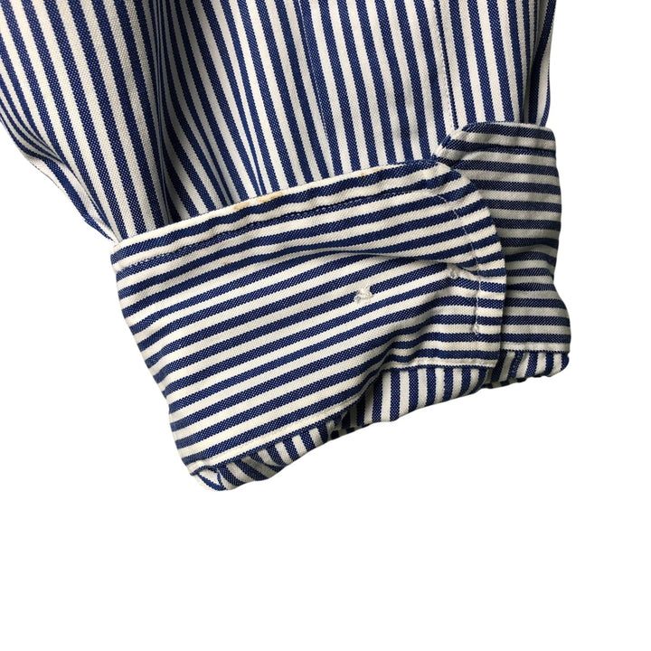 Ralph Lauren Classic Fit Long Sleeve Button Down Striped Shirt, Men's Size L cotton white type Vintage Second Hand