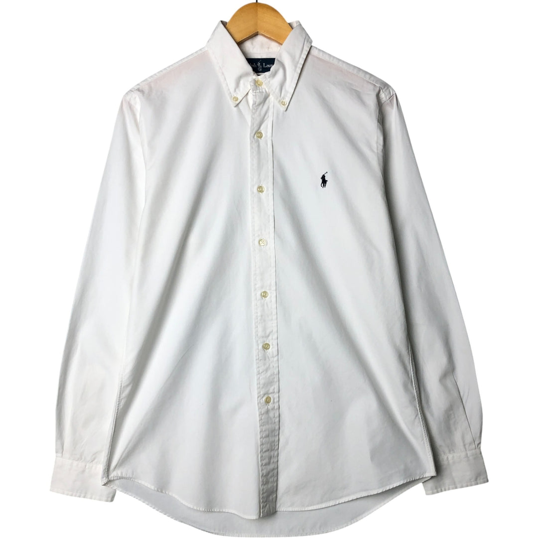 Ralph Lauren CUSTOM FIT long sleeve button down shirt, men's size M cotton white type Vintage Second Hand