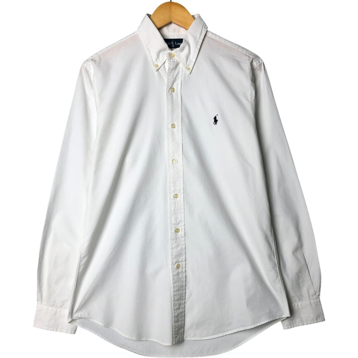 Ralph Lauren CUSTOM FIT long sleeve button down shirt, men's size M cotton white type Vintage Second Hand