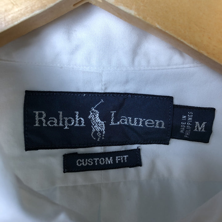 Ralph Lauren CUSTOM FIT long sleeve button down shirt, men's size M cotton white type Vintage Second Hand