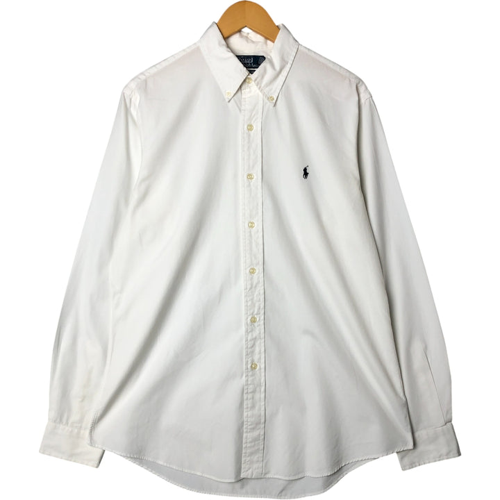 Ralph Lauren POLO by Ralph Lauren CUSTOM FIT long-sleeved button-down shirt, men's size L cotton white type Vintage Second Hand