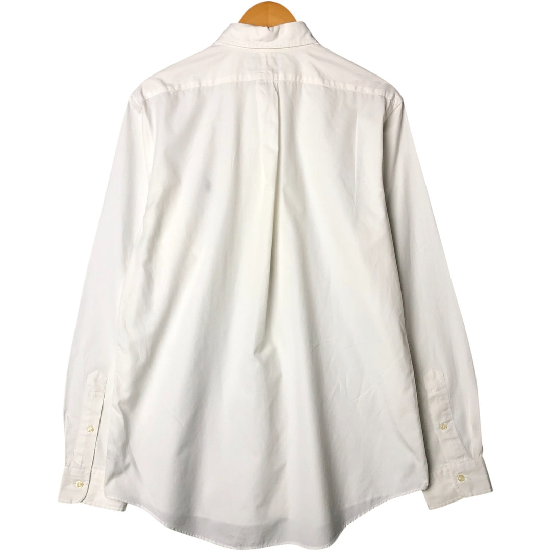Ralph Lauren POLO by Ralph Lauren CUSTOM FIT long-sleeved button-down shirt, men's size L cotton white type Vintage Second Hand