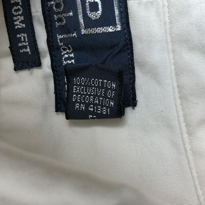 Ralph Lauren POLO by Ralph Lauren CUSTOM FIT long-sleeved button-down shirt, men's size L cotton white type Vintage Second Hand