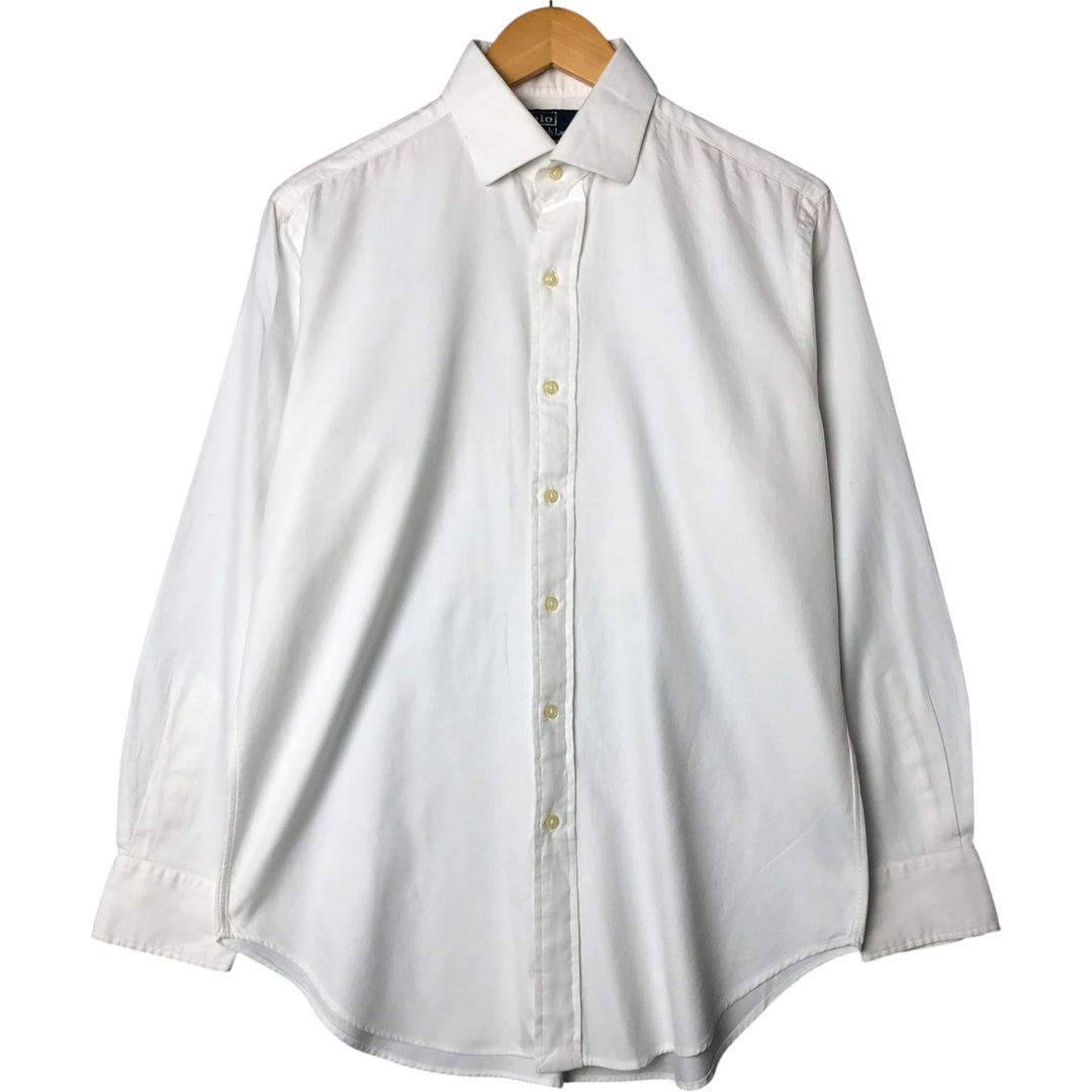Ralph Lauren POLO by Ralph Lauren REGENT CLASSIC FIT long-sleeved button-down shirt, men's size L cotton white type Vintage Second Hand