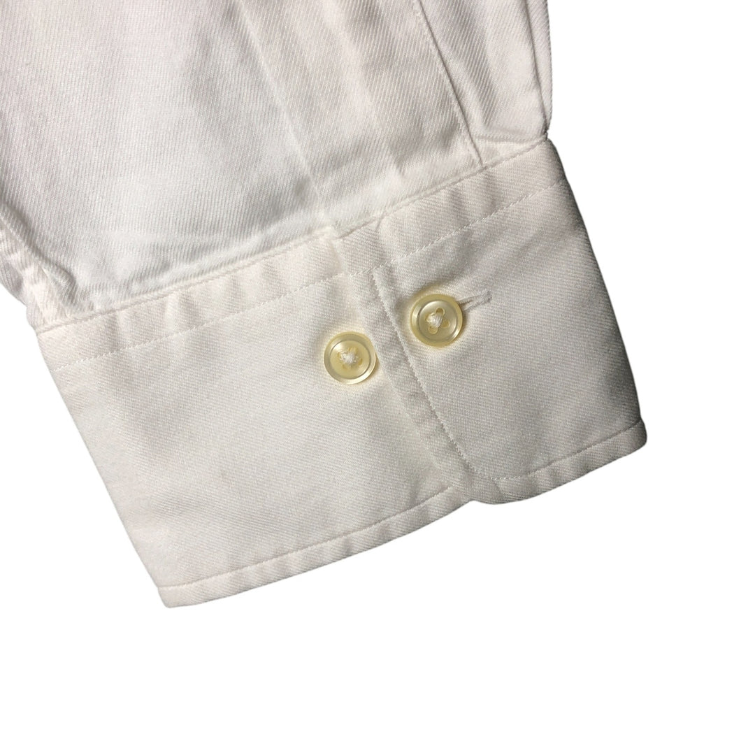 Ralph Lauren POLO by Ralph Lauren REGENT CLASSIC FIT long-sleeved button-down shirt, men's size L cotton white type Vintage Second Hand