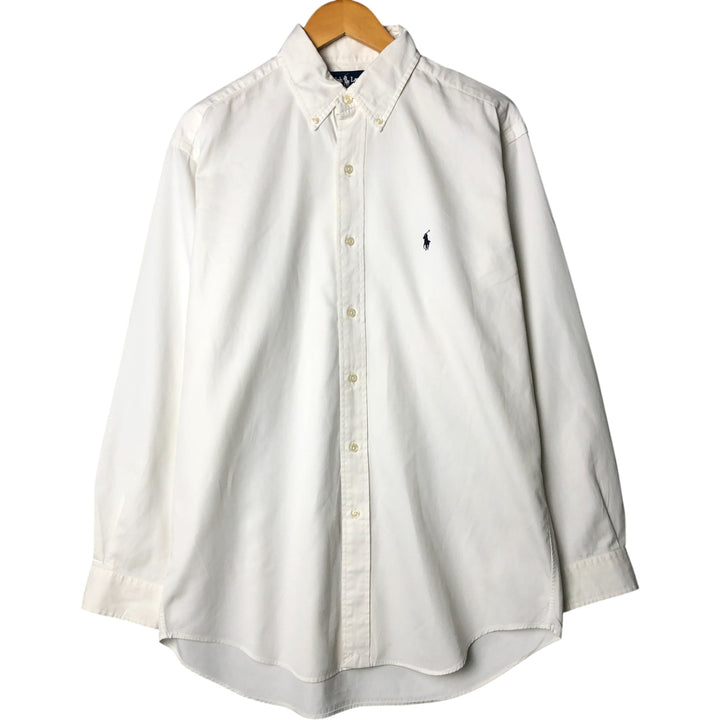 Ralph Lauren BLAKE long sleeve button down shirt, men's XL size cotton white type Vintage Second Hand