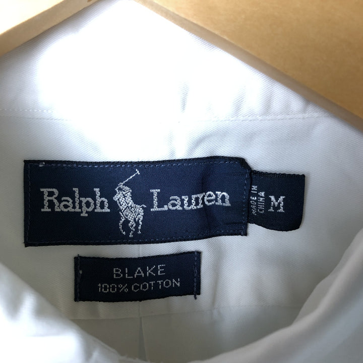 Ralph Lauren BLAKE long sleeve button down shirt, men's XL size cotton white type Vintage Second Hand