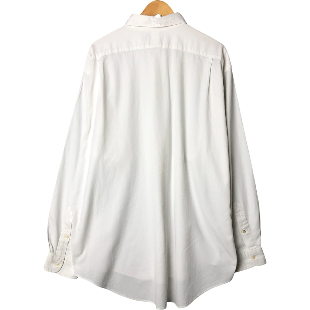 Ralph Lauren POLO by Ralph Lauren LOWELL SPORT long-sleeved button-down shirt, men's size XL cotton white type Vintage Second Hand