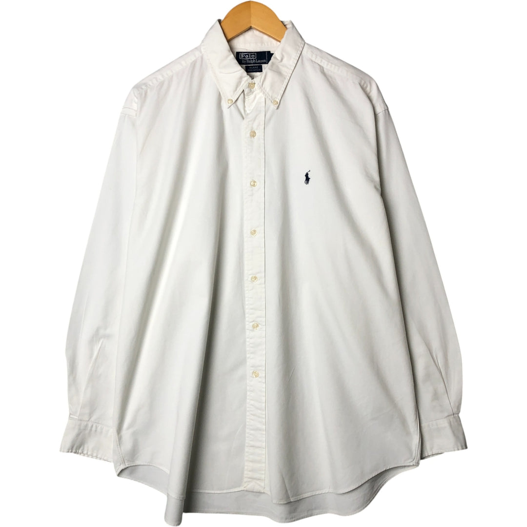 Ralph Lauren POLO by Ralph Lauren BLAIRE long-sleeved button-down shirt, men's size XL cotton white type Vintage Second Hand