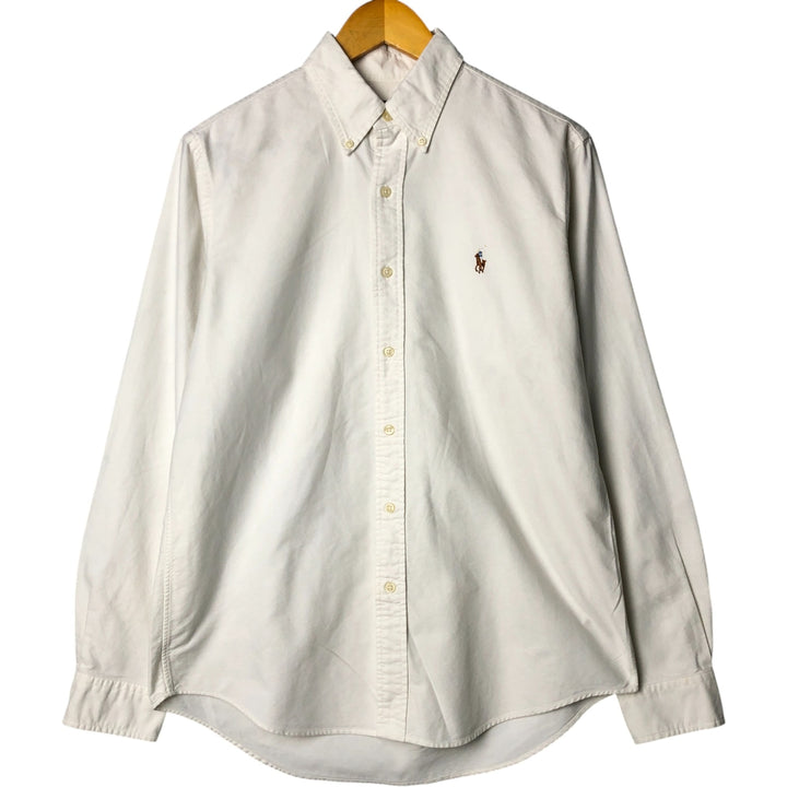 Ralph Lauren long sleeve button down shirt, men's size M cotton white type Vintage Second Hand