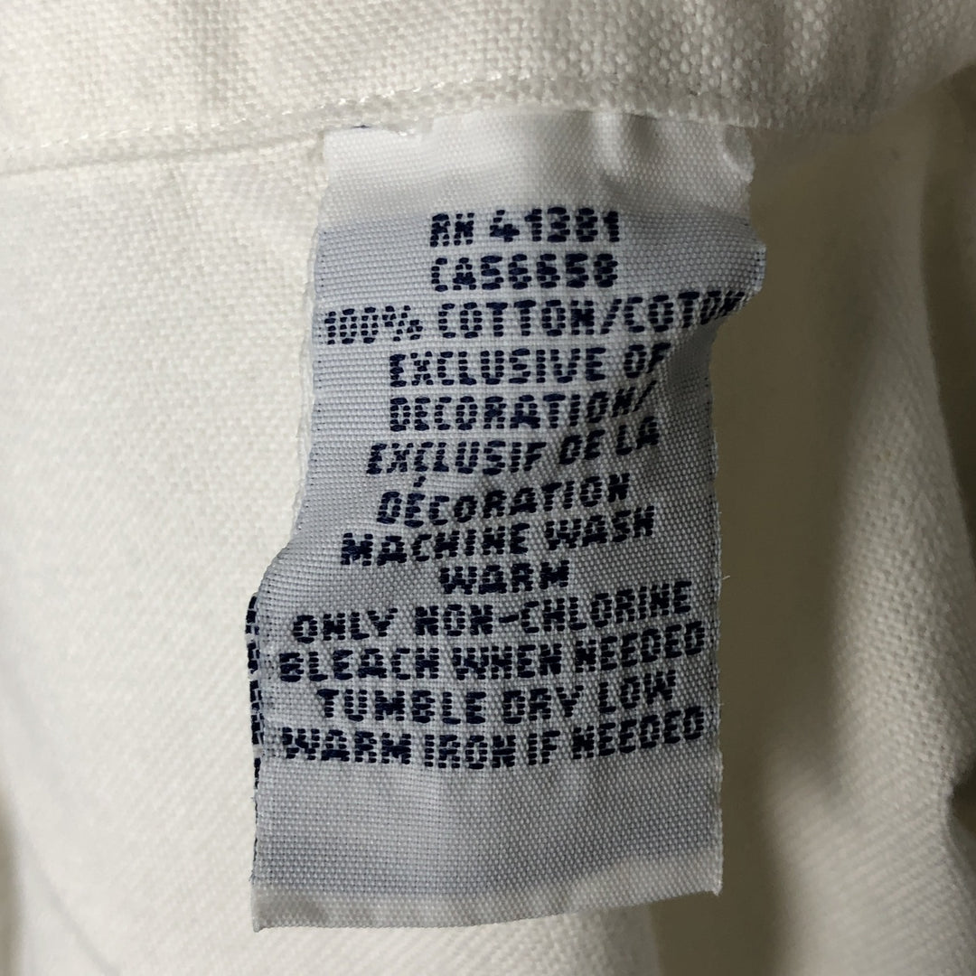 Ralph Lauren long sleeve button down shirt, men's size M cotton white type Vintage Second Hand