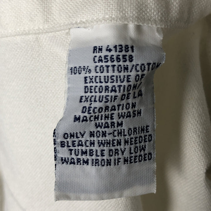 Ralph Lauren long sleeve button down shirt, men's size M cotton white type Vintage Second Hand
