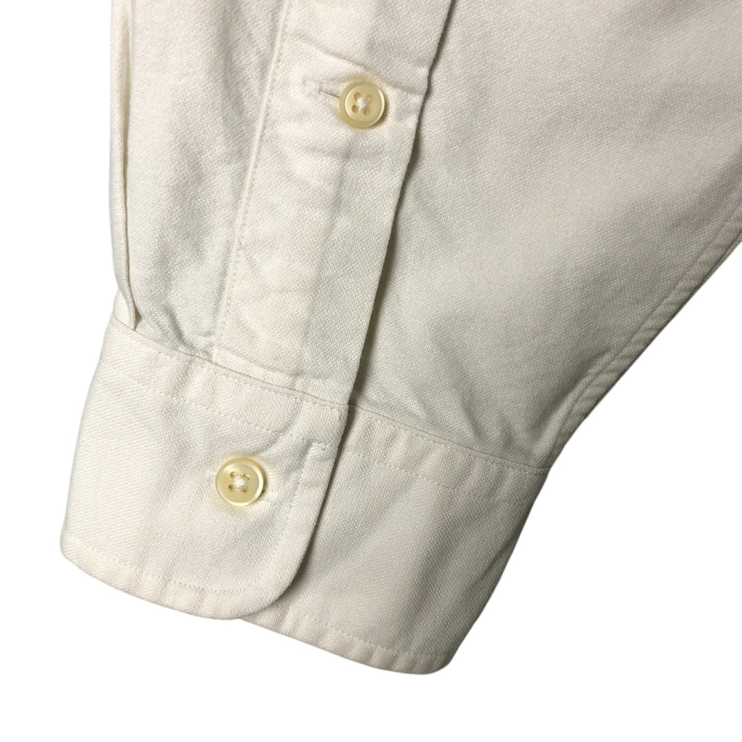 Ralph Lauren long sleeve button down shirt, men's size M cotton white type Vintage Second Hand