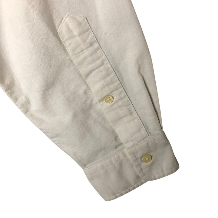 Ralph Lauren long sleeve button down shirt, men's size M cotton white type Vintage Second Hand