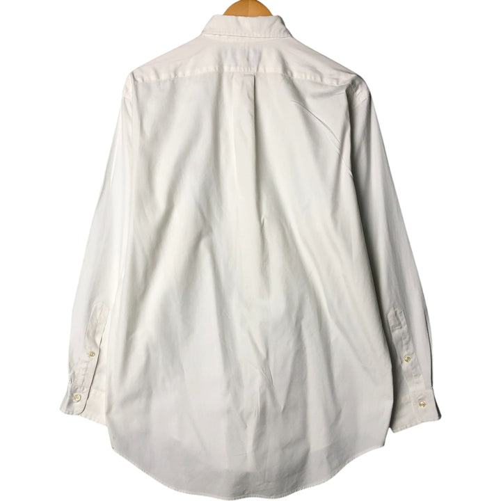 Ralph Lauren YARMOUTH long sleeve button down shirt, men's size M cotton white type Vintage Second Hand