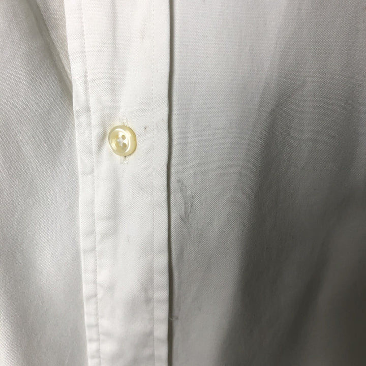 Ralph Lauren YARMOUTH long sleeve button down shirt, men's size M cotton white type Vintage Second Hand