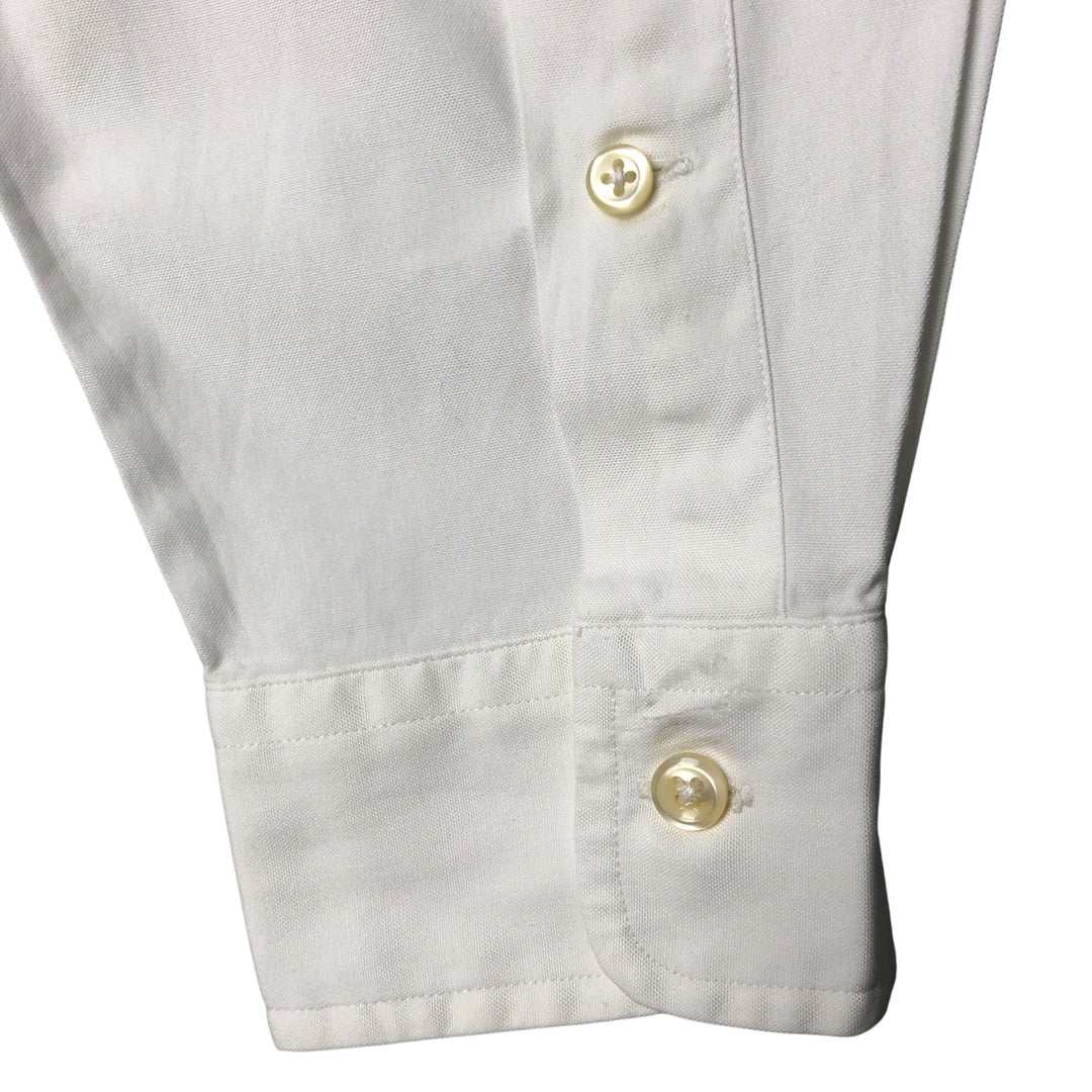 Ralph Lauren YARMOUTH long sleeve button down shirt, men's size M cotton white type Vintage Second Hand