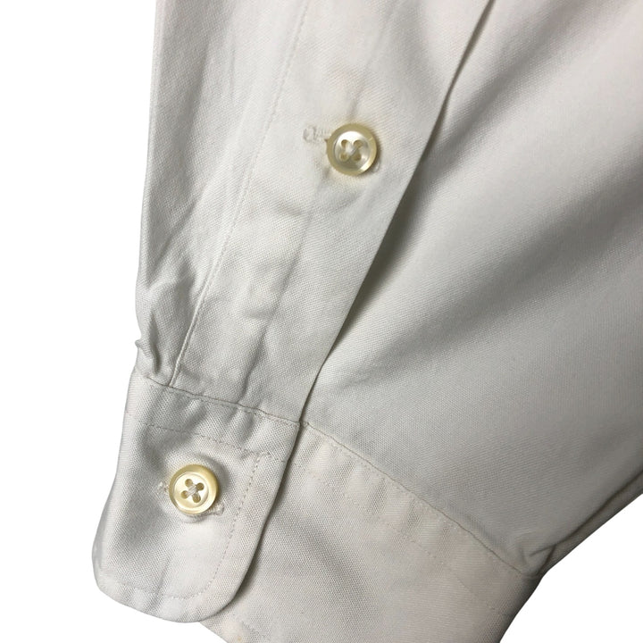 Ralph Lauren YARMOUTH long sleeve button down shirt, men's size M cotton white type Vintage Second Hand