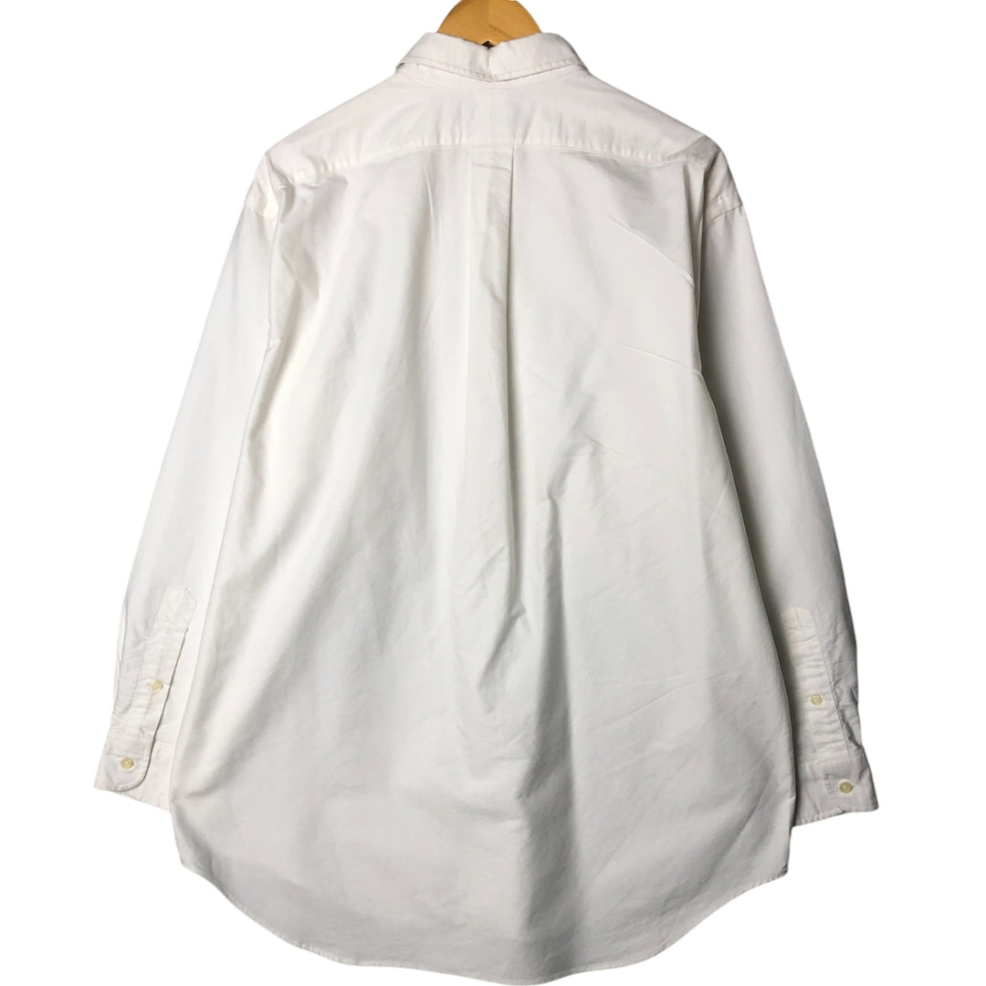 Ralph Lauren YARMOUTH long sleeve button down shirt, men's XL size cotton white type Vintage Second Hand