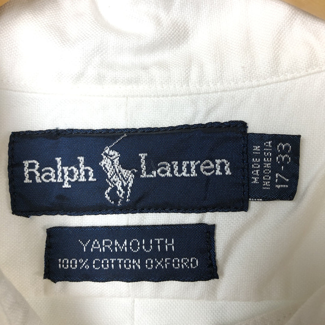 Ralph Lauren YARMOUTH long sleeve button down shirt, men's XL size cotton white type Vintage Second Hand
