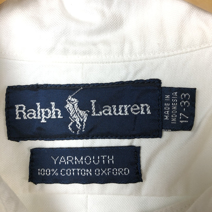 Ralph Lauren YARMOUTH long sleeve button down shirt, men's XL size cotton white type Vintage Second Hand