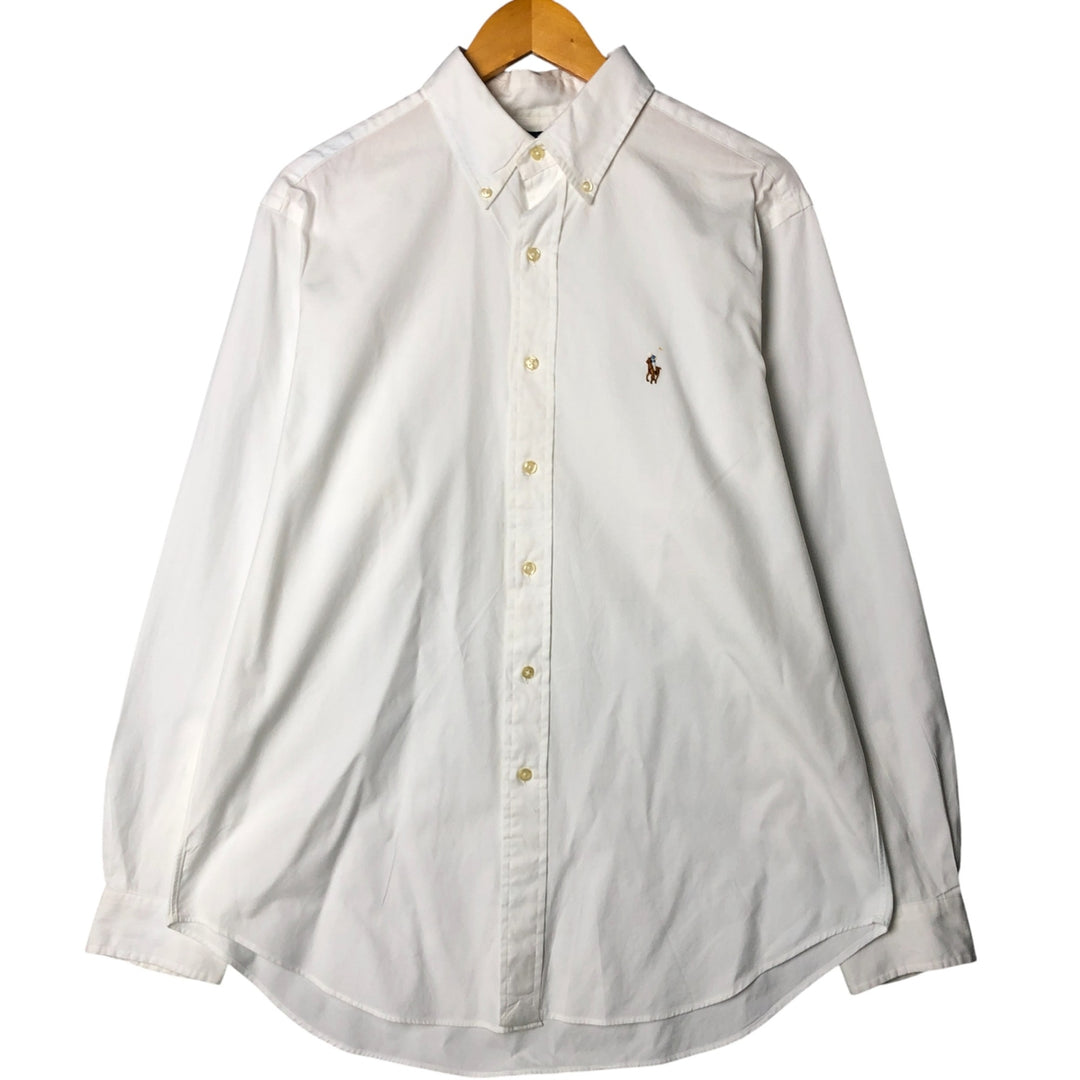 Ralph Lauren Classic Fit Long Sleeve Button Down Shirt, Men's Size L cotton white type Vintage Second Hand