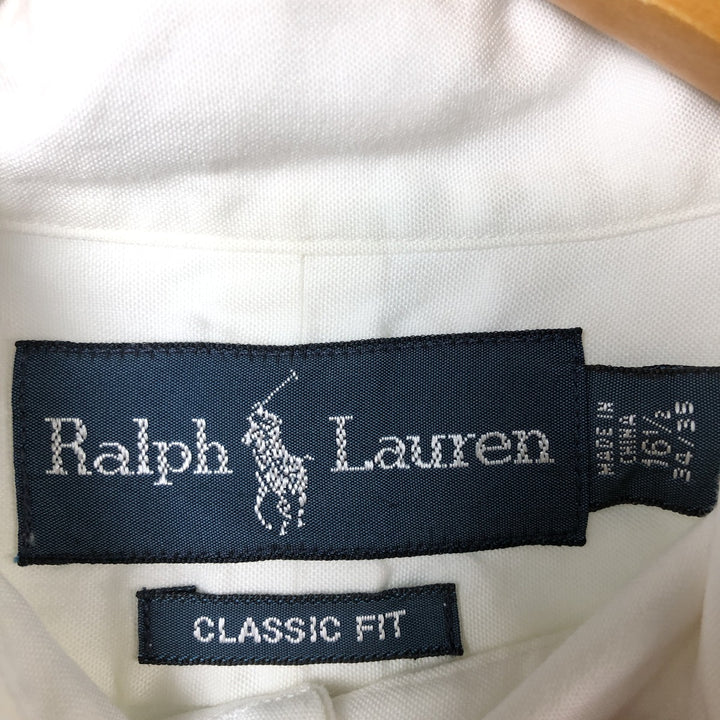 Ralph Lauren Classic Fit Long Sleeve Button Down Shirt, Men's Size L cotton white type Vintage Second Hand