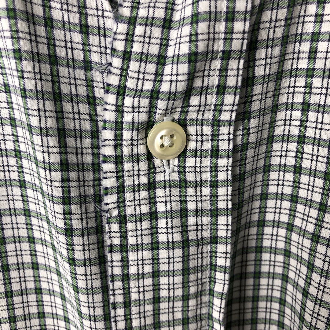 Eddie Bauer Long Sleeve Button-Down Check Shirt, Men's Size L cotton white type Vintage Second Hand