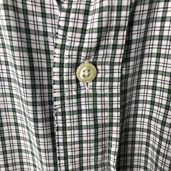 Eddie Bauer Long Sleeve Button-Down Check Shirt, Men's Size L cotton white type Vintage Second Hand