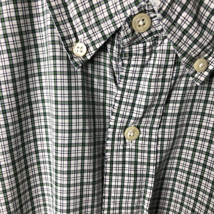 Eddie Bauer Long Sleeve Button-Down Check Shirt, Men's Size L cotton white type Vintage Second Hand